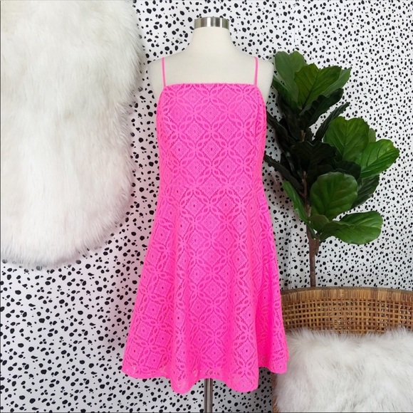 pink lace sundress